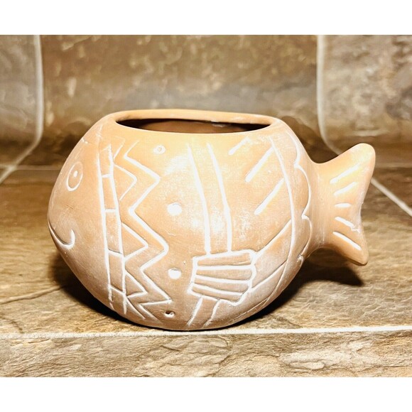 Target Other - Fish Ceramic Succulent Planter Pot - Brown - New